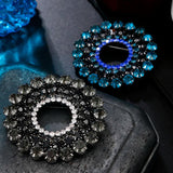 Garland Brooch Austrian Crystal Round Jewelry for Prom Party Wedding