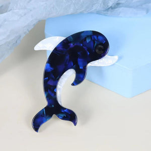 Acrylic Sharks Brooch Pin Dolphins Fish Animal Pins For Women Kids