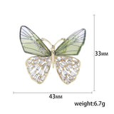 Shining Gradient Wings Butterfly Brooches Women Top Office Party Pins