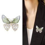 Shining Gradient Wings Butterfly Brooches Women Top Office Party Pins