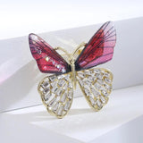 Shining Gradient Wings Butterfly Brooches Women Top Office Party Pins