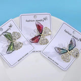 Shining Gradient Wings Butterfly Brooches Women Top Office Party Pins