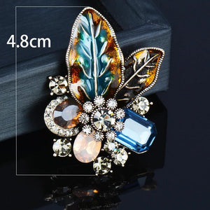 Retro Natural Stones Big Brooch Pin Jewelry 149 KO1