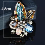 Retro Natural Stones Big Brooch Pin Jewelry 149 KO1