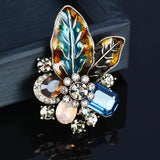 Retro Natural Stones Big Brooch Pin Jewelry 149 KO1