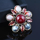 Retro Natural Stones Big Brooch Pin Jewelry 149 KO1