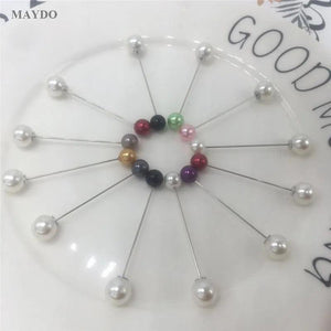 12pcs/Pack Pin Round Safety Hijab Brooches Women