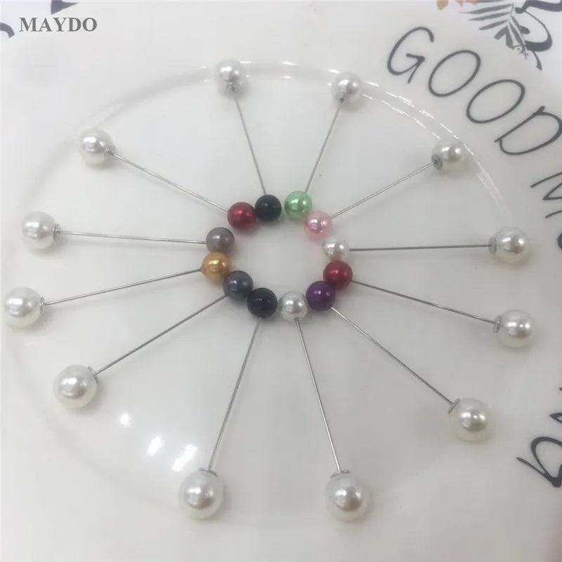 12pcs/Pack Pin Round Safety Hijab Brooches Women
