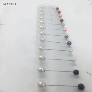 12pcs/Pack Pin Round Safety Hijab Brooches Women
