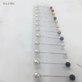12pcs/Pack Pin Round Safety Hijab Brooches Women