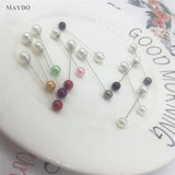 12pcs/Pack Pin Round Safety Hijab Brooches Women
