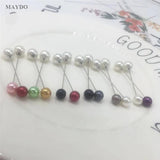 12pcs/Pack Pin Round Safety Hijab Brooches Women