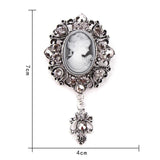 Vintage Beauty Rhinestone Crystal Head Brooch