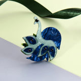 Vivid Peacock Shape Brooch Acrylic Animal Brooches