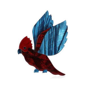 Acrylic Parrot Bird Shape Brooch Lapel Pin Accessorie