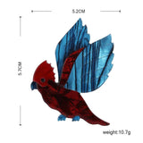 Acrylic Parrot Bird Shape Brooch Lapel Pin Accessorie