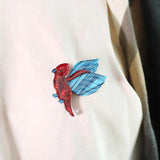 Acrylic Parrot Bird Shape Brooch Lapel Pin Accessorie