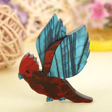 Acrylic Parrot Bird Shape Brooch Lapel Pin Accessorie