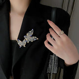 Exaggerated Butterfly Rhinestone Brooch for Women