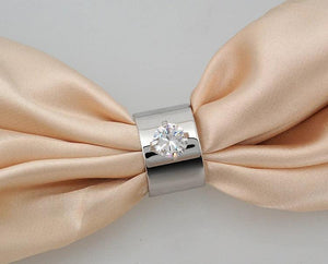 Zircon Copper Ring Silk Scarf Buckle Fritillaria Accessories