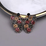 Beaut&Berry Rhinestone Butterfly Brooch Women's Party Office Pin Brooch
