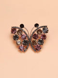 Beaut&Berry Rhinestone Butterfly Brooch Women's Party Office Pin Brooch