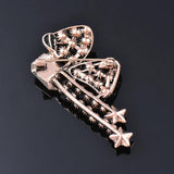 Red Green Blue Square Cubic Zircon Bowknot Brooch Pin For Women Party Jewelry
