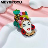 Lady Fruit Headdress Brooches Women's Acrylic Material Birthday Party Accessory