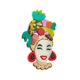 Lady Fruit Headdress Brooches Women's Acrylic Material Birthday Party Accessory