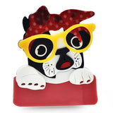 Cute Dog Brooches Acrylic Puppy Brooch Pins for Women