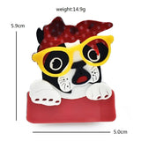 Cute Dog Brooches Acrylic Puppy Brooch Pins for Women