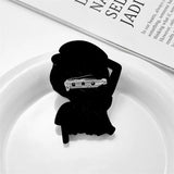 Blonde Glasses Lady Acrylic Brooches for Women