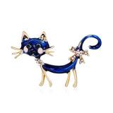 Colorful Cat Brooches Vintage Lapel Pins For Women Jewelry