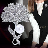 Pearl Dandelion Breast Flower Brooch
