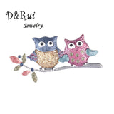 Enamel Owl Bird Brooch Spring Style Animal Pins Mother's Gift