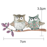 Enamel Owl Bird Brooch Spring Style Animal Pins Mother's Gift