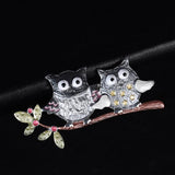 Enamel Owl Bird Brooch Spring Style Animal Pins Mother's Gift