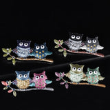 Enamel Owl Bird Brooch Spring Style Animal Pins Mother's Gift