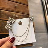Vintage Palace Bowknot Chain Brooch Women's Holiday Party Clothing Accessories