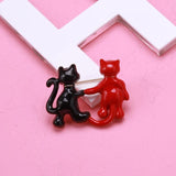 Beaut&Berry Enamel Cat Brooches 2-color Lovely Cats Pet Party Causal