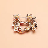 Beaut&Berry Enamel Cat Brooches 2-color Lovely Cats Pet Party Causal
