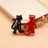 Beaut&Berry Enamel Cat Brooches 2-color Lovely Cats Pet Party Causal
