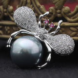 Blucome Zircon Bee Scarf Pins Copper Insect Brooch Pin Wedding Jewelry