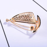 Sailboat Brooch Suit Accessories with Personality Stone Corsage