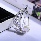 Sailboat Brooch Suit Accessories with Personality Stone Corsage
