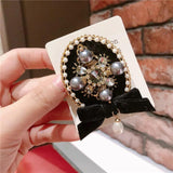 Elegant Bow Pearl Brooch for Women - Christmas Accessories