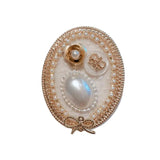 Crystal Bow Pearl Brooch Retro Pin Jewelry Clothes Accessories