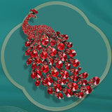 Vintage Crystal Phoenix Brooch Women Coat Accessory
