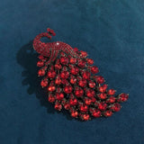 Vintage Crystal Phoenix Brooch Women Coat Accessory