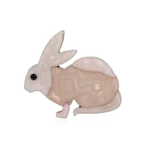 Acrylic Rabbit Brooch Pin Animal Christmas Bijoux
